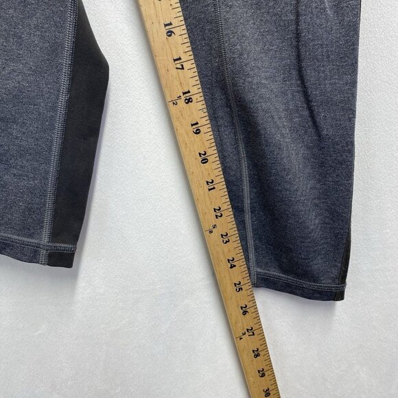 ATHLETA Mid-Rise Yoga-Gym Leggings Women Small Gray Color Block Zipper Pocket - Picture 8 of 16